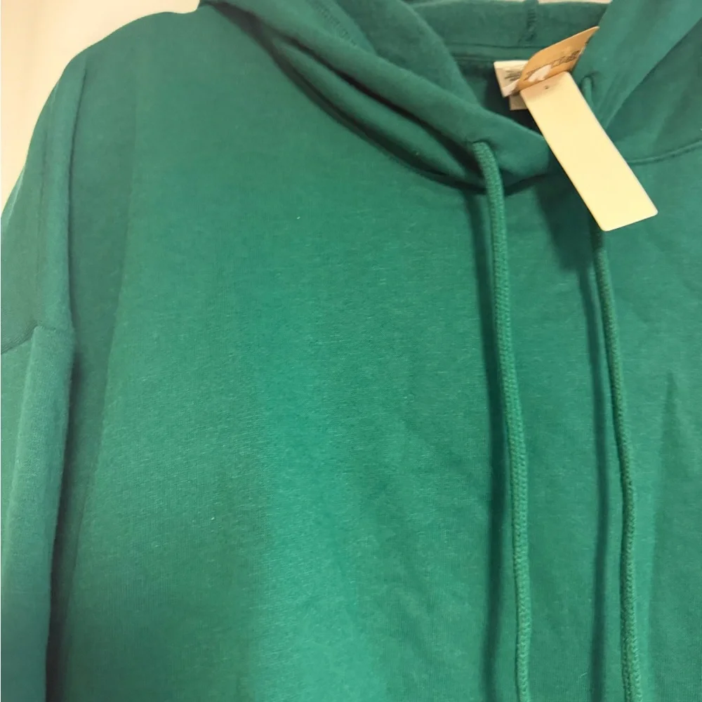 NWT Victoria’s Secret PINK Script Logo Cropped Hoodie Sweatshirt-Green-Size XXL - Picture 2 of 5